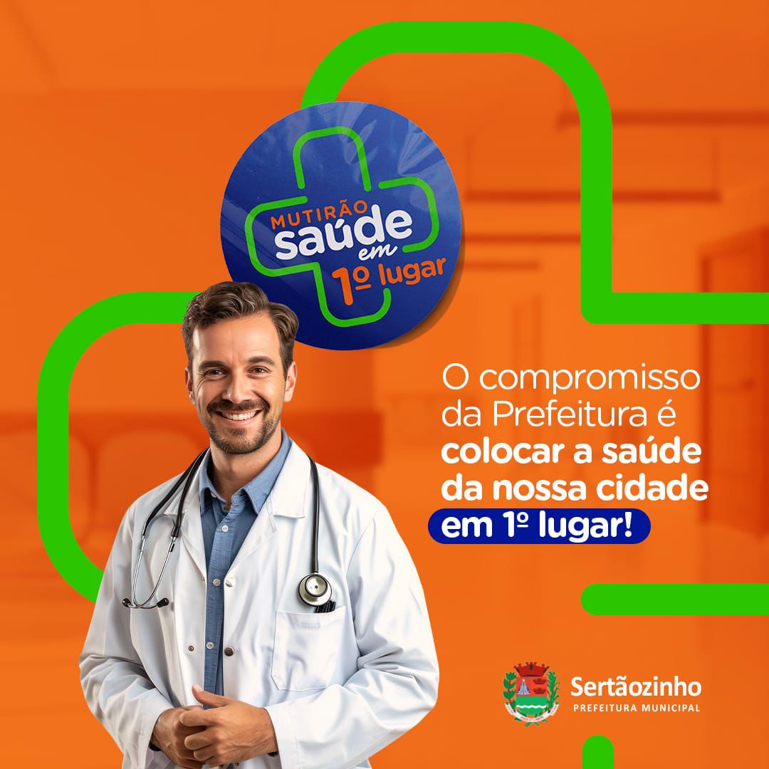 Mutirão Saúde em 1º Lugar continua neste sábado, dia 11, com aderência de novas especialidades médicas